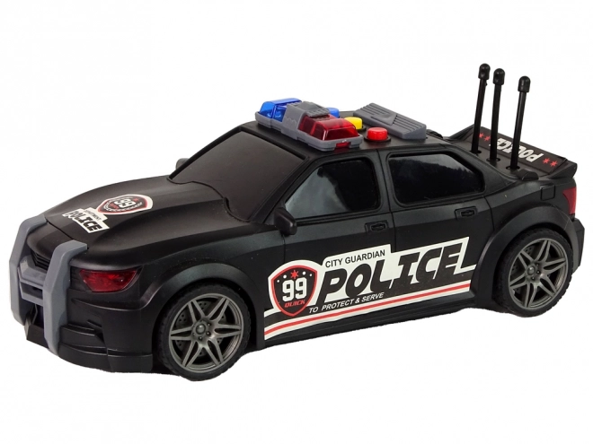 Voiture de sport de police 1:16 Black Sound