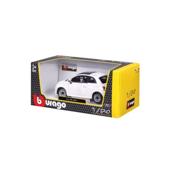 Bburago 1:24 Fiat 500 (2007) Blanc