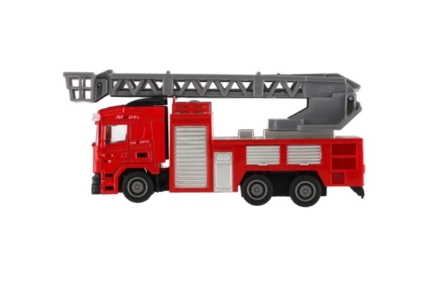 Camion de pompiers en plastique 13-16cm à rétrofriction 3 types 12pcs en boîte