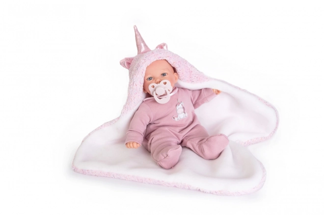 Antonio Juan 12238 PETIT - poupée réaliste avec sons et corps en tissu doux - 27 cm