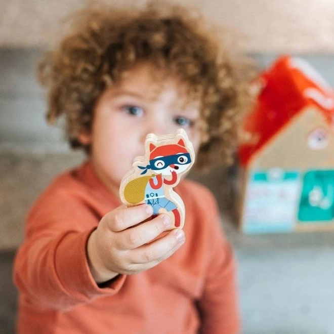 Lilliputiens – maison en bois avec verrous