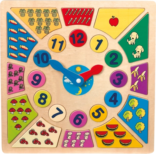 Puzzle à encastrer éducatif – apprends l’heure small foot