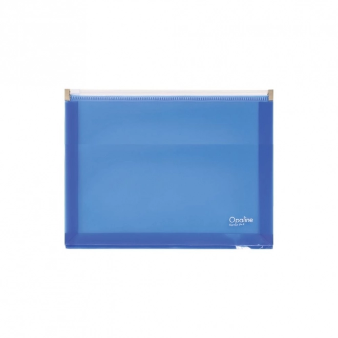 Pochette zip A5 Opaline bleue