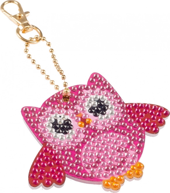 Peinture diamant pendentif Hibou
