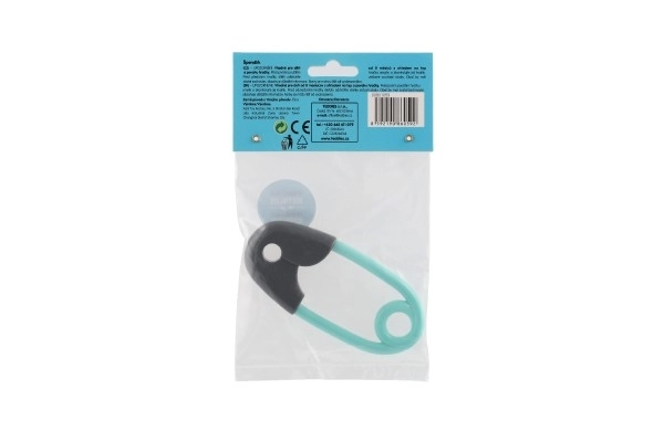 Hochet pour enfants épingle gris turquoise