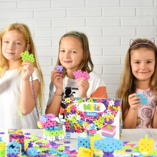 Jeu de construction Meli Basic Rose - 300 pièces