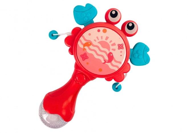 Hochet Crabe Lumières Mélodies Rouge pour Enfants