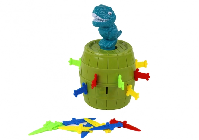 Jeu pop-up Dino dans un tonneau