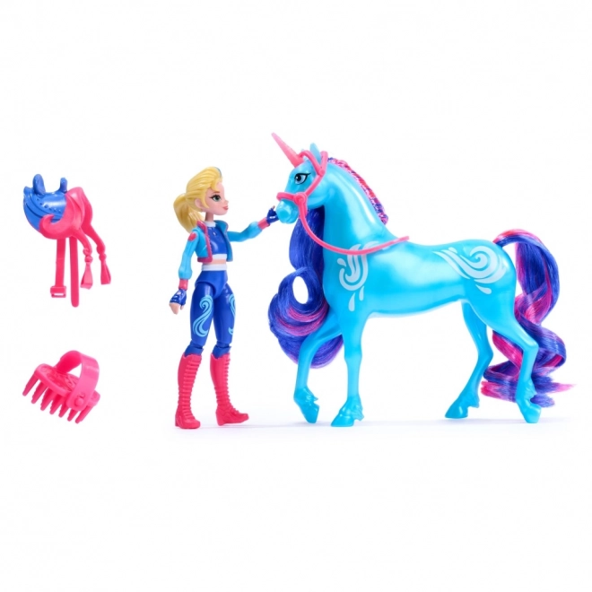 Figurines de l'académie des licornes 11 cm Isabel et Rivière