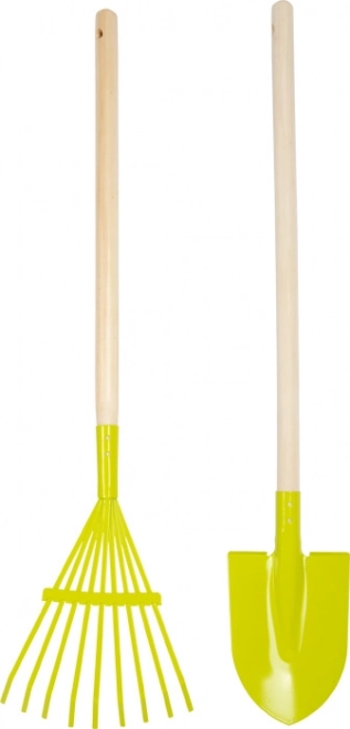 Petit Pied Brouette avec outils de jardin