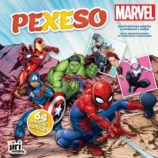 Pexeso avec héros Marvel dans le cahier