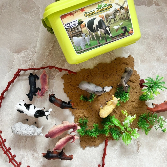 Woopie ensemble de jouets Ferme avec valisette 57 pièces