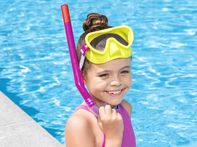 Masque de plongée Bestway avec tuba pour enfants 3+ – Jaune