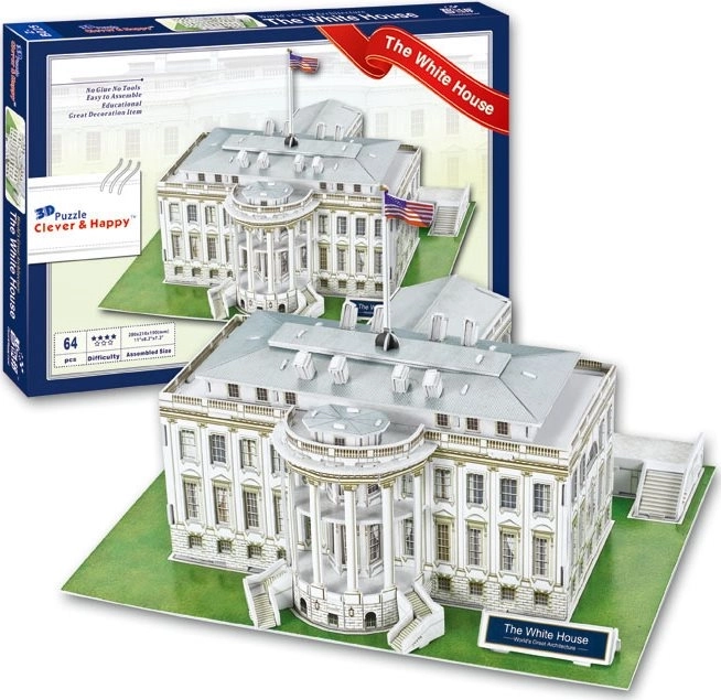 Clever&Happy puzzle 3D Maison Blanche Washington 64 pièces