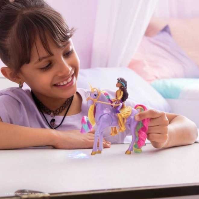 Licorne lumineuse et figurine Sophia & Wildstar