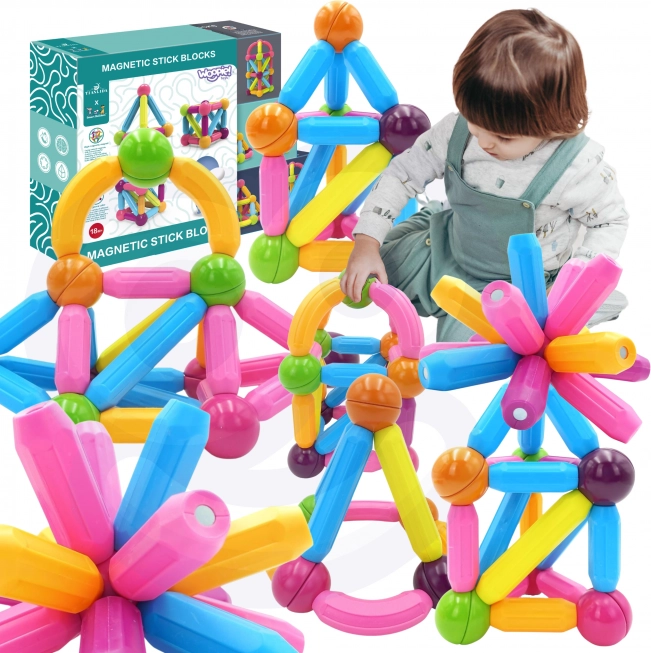 Woopie jeux de construction magn9tiques éducatifs grands 28 pcs