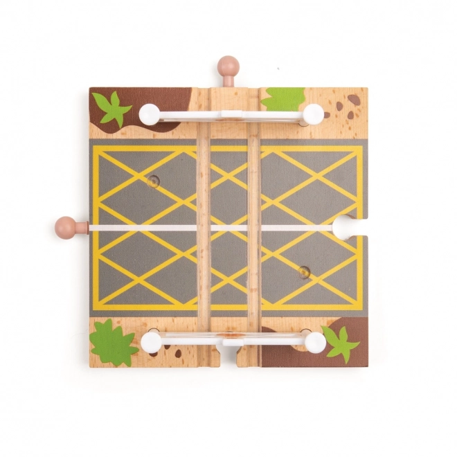 Bigjigs Rail Circuit en bois avec route de campagne 80 pièces