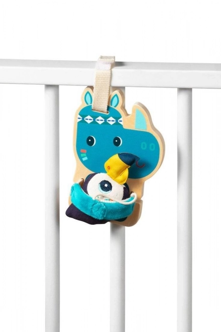 Lilliputiens - Jouets Suspendus en Bois Rhinocéros Marius dès 9 Mois
