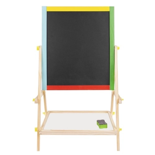 Tableau double face en bois pour enfants