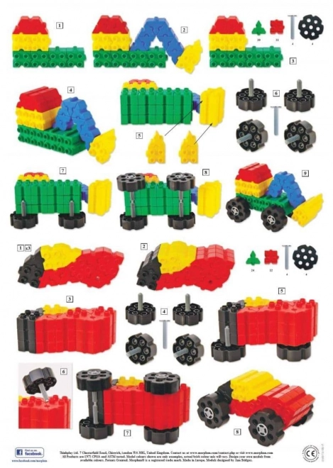 Morphun 4 Véhicules ensemble de construction - 64 pièces