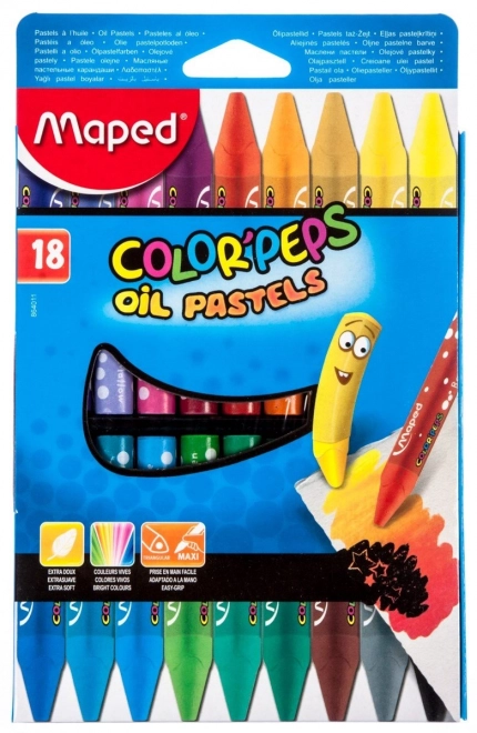 MAPED Pastels à l'huile triangulaires Color'Peps 18pcs