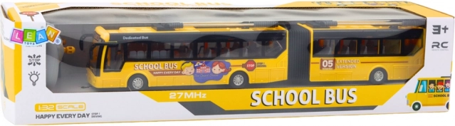 Trolleybus scolaire articulé télécommandé 1:32 jaune