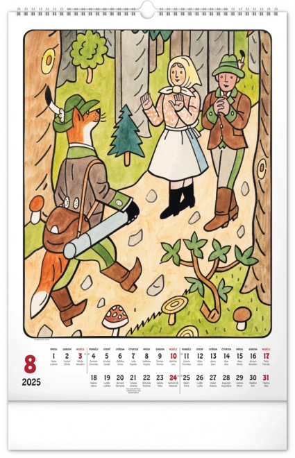 Calendrier mural Josef Lada 2025, 33 × 46 cm