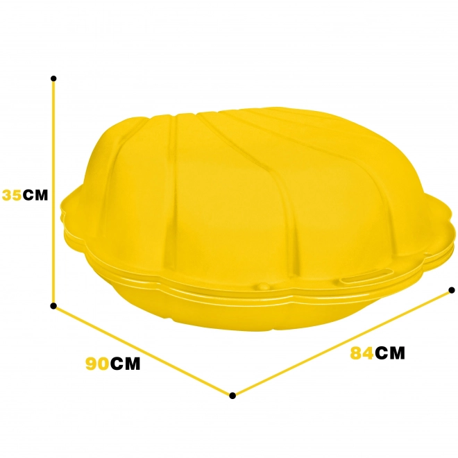 Coffre à sable coquillage jaune - 1pc