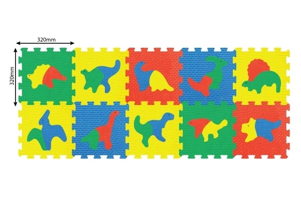 Puzzle en mousse coloré avec dinosaures - 10 pièces