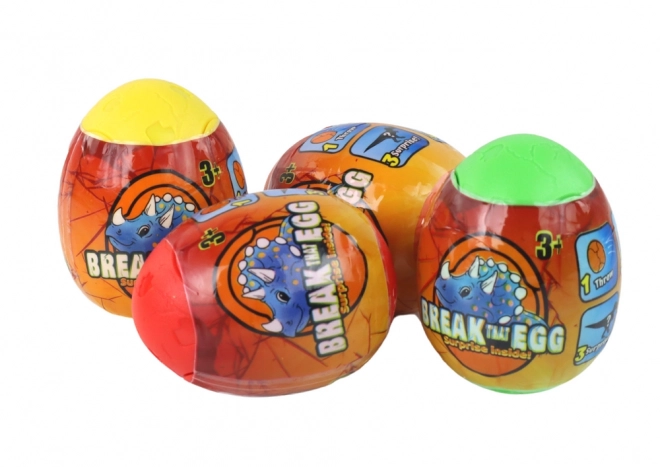 Oeuf magique de dinosaure craquant 4 couleurs 6 cm