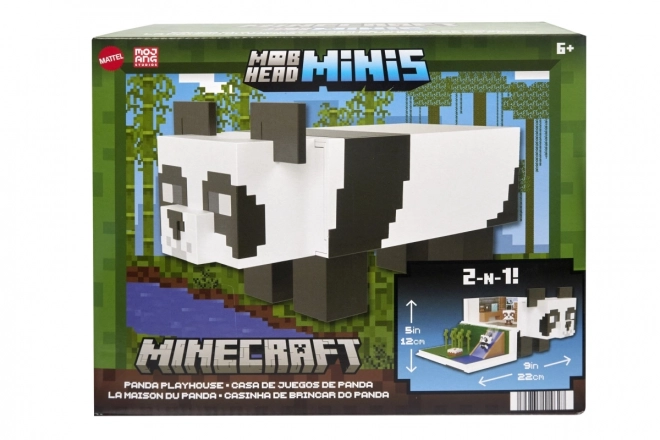 Ensemble de figurines Maison de jeu Minecraft avec panda + 2 figurines
