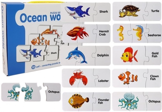 Puzzle éducatif monde océanique – 10 associations auto-correctives