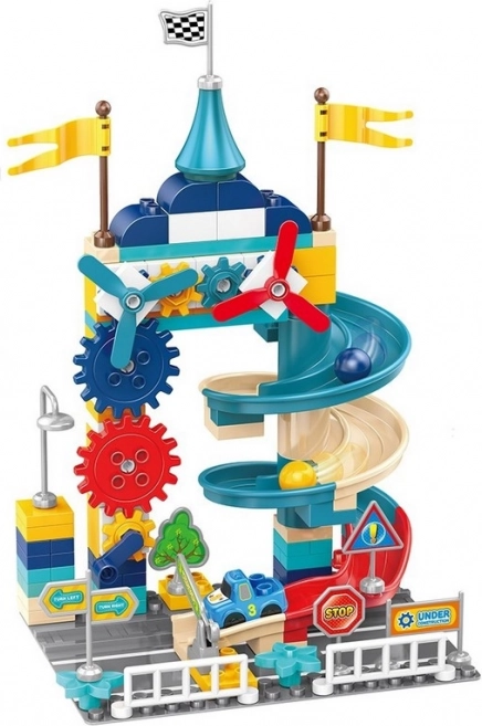 Blocs avec toboggan à billes pour enfants