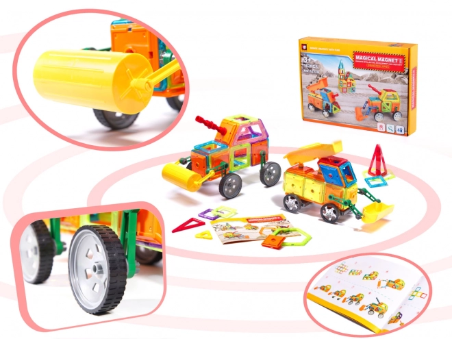 Jeu de construction magnétique pour enfants Magical Magnet 162 pièces