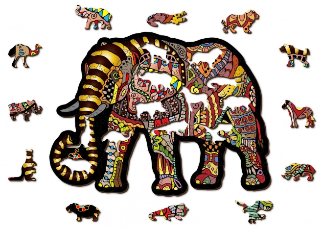 Puzzle en bois Wooden City Éléphant magique 150 pièces EKO