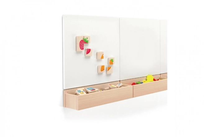 Puzzle magnétique en bois - fruits