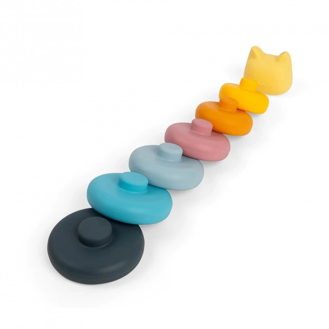 Jouet empilable en silicone en forme de chat