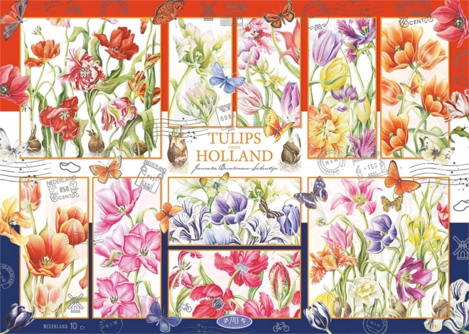 Puzzle Tulipes hollandaises 1000 pièces