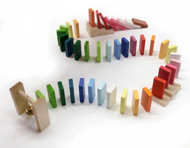 Piste de dominos avec cloche 95 pcs