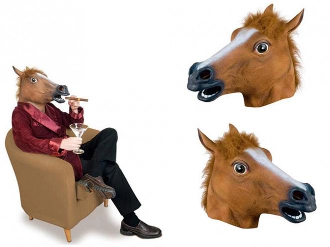 Masque de cheval en latex pour fête
