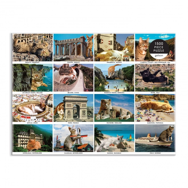 Galison puzzle chats en vacances 1500 pièces