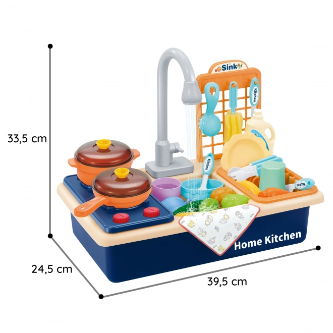 Cuisine enfant 2 en 1 avec évier et cuisinière