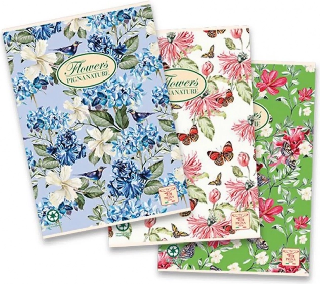 Cahier scolaire A4 Flowers, quadrillé, 40 feuilles