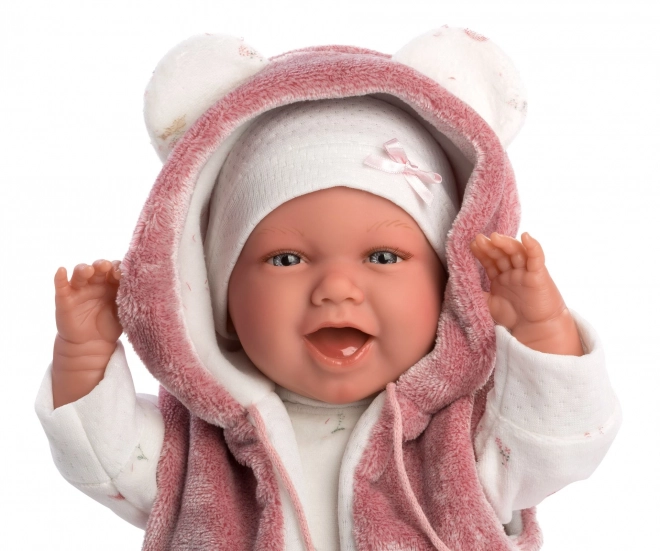 Llorens 74070 NOUVEAU-NÉ - poupée réaliste de bébé avec sons et corps en tissu doux - 42 cm