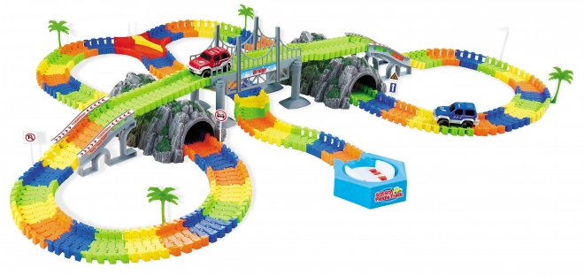 Piste flexi avec deux tunnels