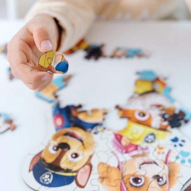 Puzzle en bois réversible Pat' Patrouille 50 pièces