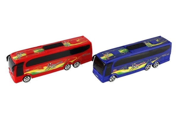 Autobus en plastique 25cm à friction dans une boîte