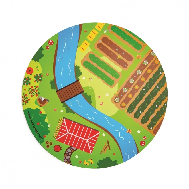 Bigjigs Rail Circuit en bois avec route de campagne 80 pièces
