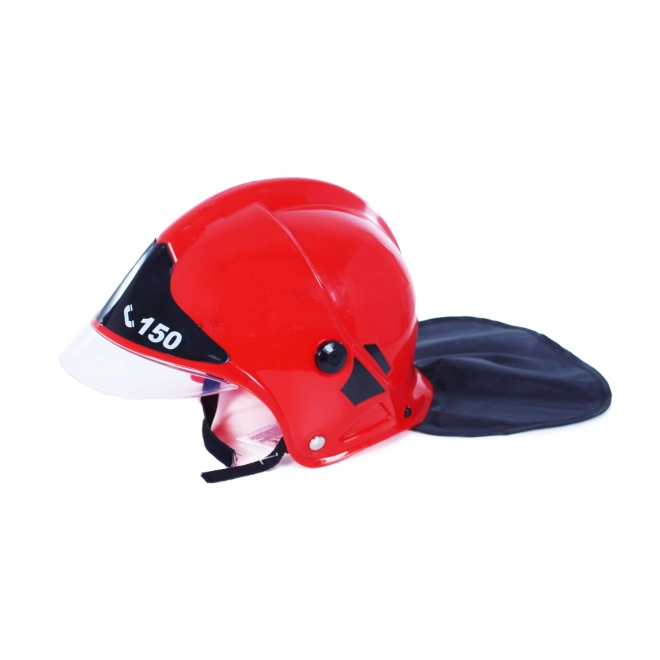 Casque/Chapeau de pompier rouge CZ texte pour enfants
