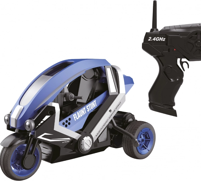 Tricycle radiocommandé avec astuces de cascade 25 cm bleu